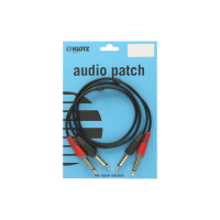 KLOTZ TwinCable black 2m 2x Jack 2p – 2x jack 2p gold contacts    ATJJ0200