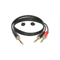 KLOTZ 6m Lightweight Y cable  – TRS 6.3 mm ST Jack -> 2x6.3 mm Jack  AY10600