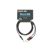 KLOTZ MiniLink PRO Y/Insert Cable - 6m Jack 3p – 2x Jack 2p / Black      KY1600