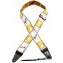 FENDER Guitar Strap - Logo, Weighless Monogrammed / White/Brown/Yellow   0990686005
