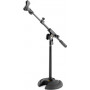 HERCULES Low Profile Microphone Stand Telescopic Boom, H Shaped Base MS120B