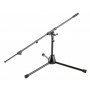 K&M Low Profile Microphone Stand Telescopic Boom, 3/8“ / black 2550030055