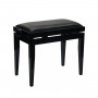 DISCACCIATI Piano Bench - Black High Gloss / Black Vinyl Seat  105R204112S