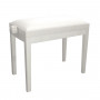 DISCACCIATI Piano Bench - White Satin / White Vinyl Seat 105R203613S