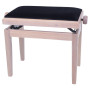 PVX Piano Bench - White Ash / Black Velour Seat	 PVX170