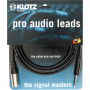 KLOTZ 3m M1 Microphone Cable / XLR 3 Male->Stereo Jack / black    M1MS1K0300