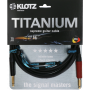 KLOTZ 3m Titanium Instrument Cable / Jack->Jack (silent plug) / Gold contacts	TI0300PSP
