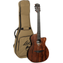 LAG Electro-Acoustic Nylon String Guitar SAUVAGE Auditorium Slim Cutaway with Gigbag  SAUVAGE-N-ASCE