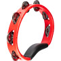 MEINL Headliner® Series Molded ABS Tambourine - Single-Row, Stainless Steel / Red.  HTR