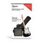 SQUIER Sonic® Stratocaster® Pack with Gig Bag and Frontman 10G / M / Black  0371720606