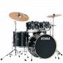 TAMA Imperialstar 5-pcs Drum Set with Hardware and Throne / Hairline Black (BD22/T10/T12/FT16/SD14)  IE52KH6WHBK