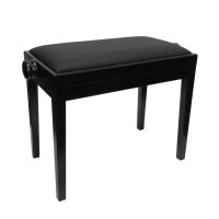 DISCACCIATI Piano Bench - Black Satin / Black Velvet Seat KD20304009V