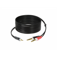 KLOTZ 1m Y-Cable with Gold-Plated Contacts - Mini Jack 3p -> 2x Jack 2p    AY50100