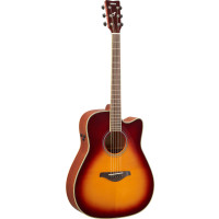 YAMAHA TRANSACOUSTIC Series E/A Guitar with Cutaway / Brown Sunburst, FGCTABS