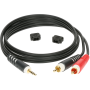 KLOTZ AY7 - 1m Y-kaabel / mini-jack 3p – 2xRCA / must  AY70100