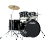 TAMA Stagestar trummikomplekt koos raudvara ja taldrikutega / must (22BD/10T/12T/16FT/14SD) SG52KH6CBK