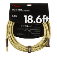 FENDER DELUXE Series Instrument Cable / Angled / Yellow Tweed / 5,5m, 0990820082