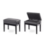 DISCACCIATI Piano Bench - Black Polish / Black Vinyl Seat. KD39204112S