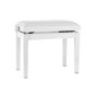 PVX Piano Bench White Satin – White Vinyl Seat	PVX1321