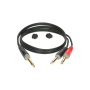KLOTZ 3m Lightweight Y cable – 6.3 mm ST Jack -> 2x 6.3 mm Jack   AY10300