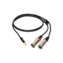 KLOTZ 1,8m PRO Y Cable / Mini jack->2x XLR male / black     KY9180