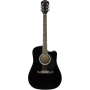 FENDER FA125CE E/A Western Guitar - Dreadnought / Fishman / Black 0971113006