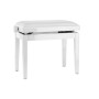 PVX Piano Bench White Polish – White Vinyl Seat	PVX1331