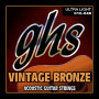 GHS Acoustic Guitar Strings - Vintage Bronze (010-046) VNUL