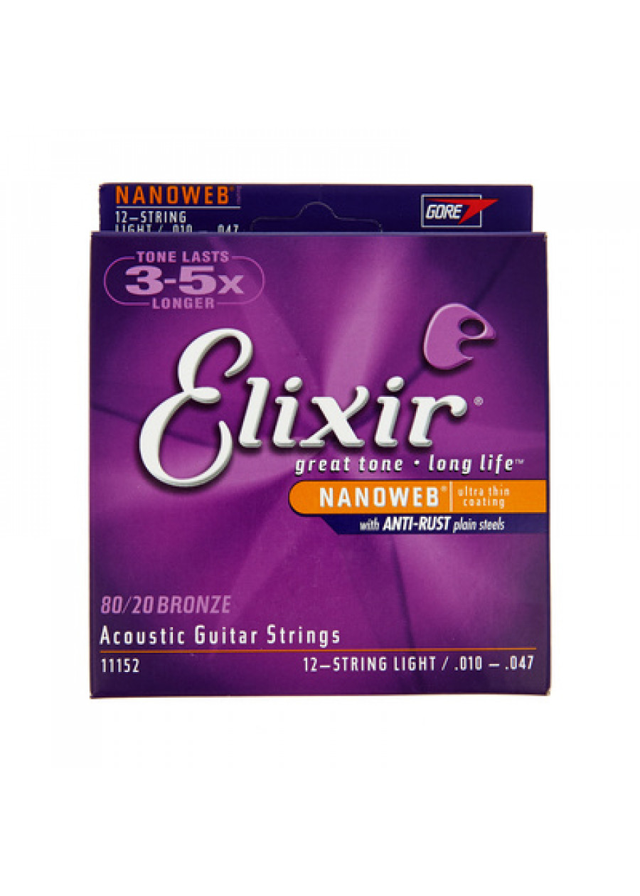 ELIXIR Nanoweb Acoustic Guitar Strings 12 String 11152 PVXmusic