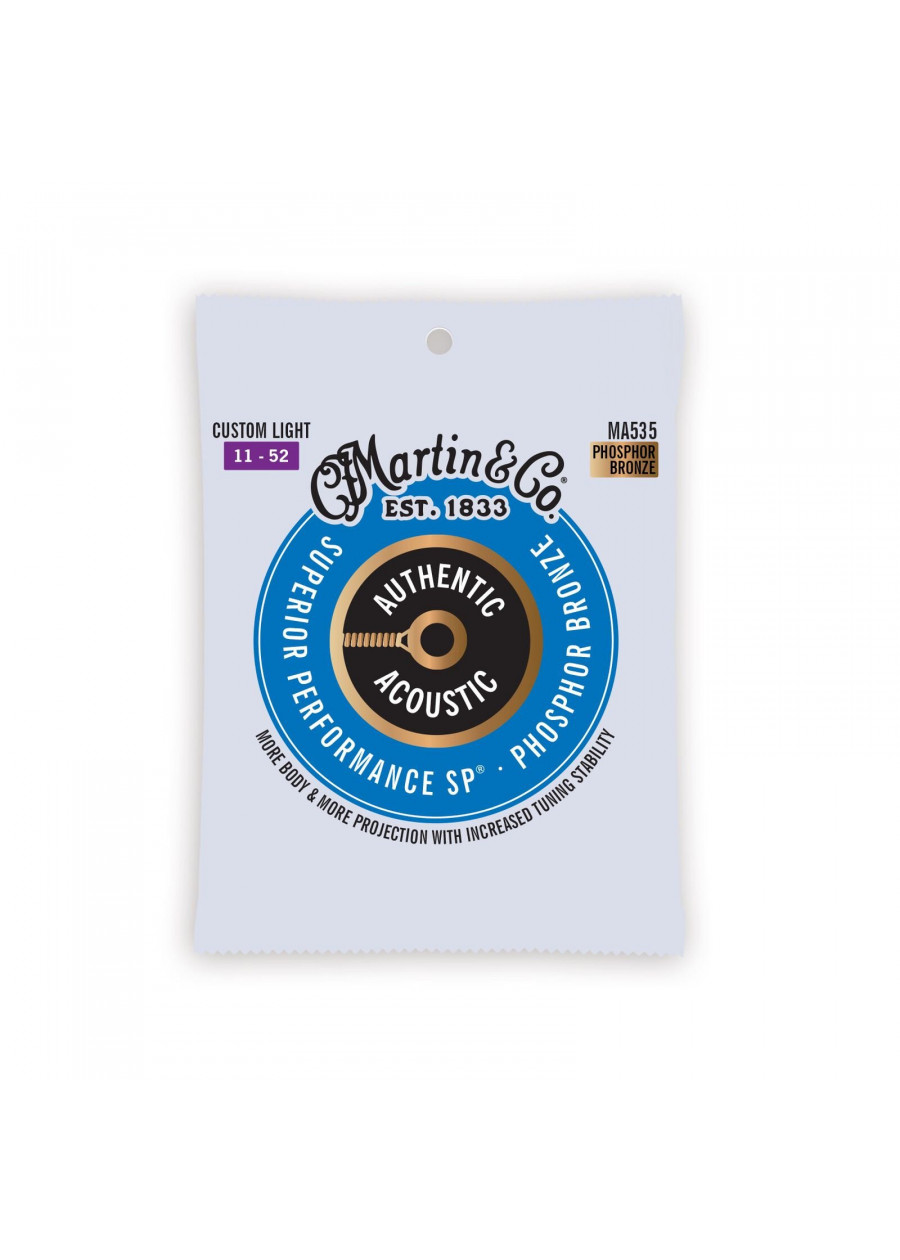 MARTIN Acoustic Guitar Strings Superior Performance SP Ph. Bronze 011 052 MA535 PVXmusic